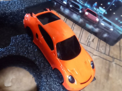 Second Hand US STOCK Remote Control Mini Drift Car 1:43 Race Car Toy Radio Lights Traffic Safety Cone