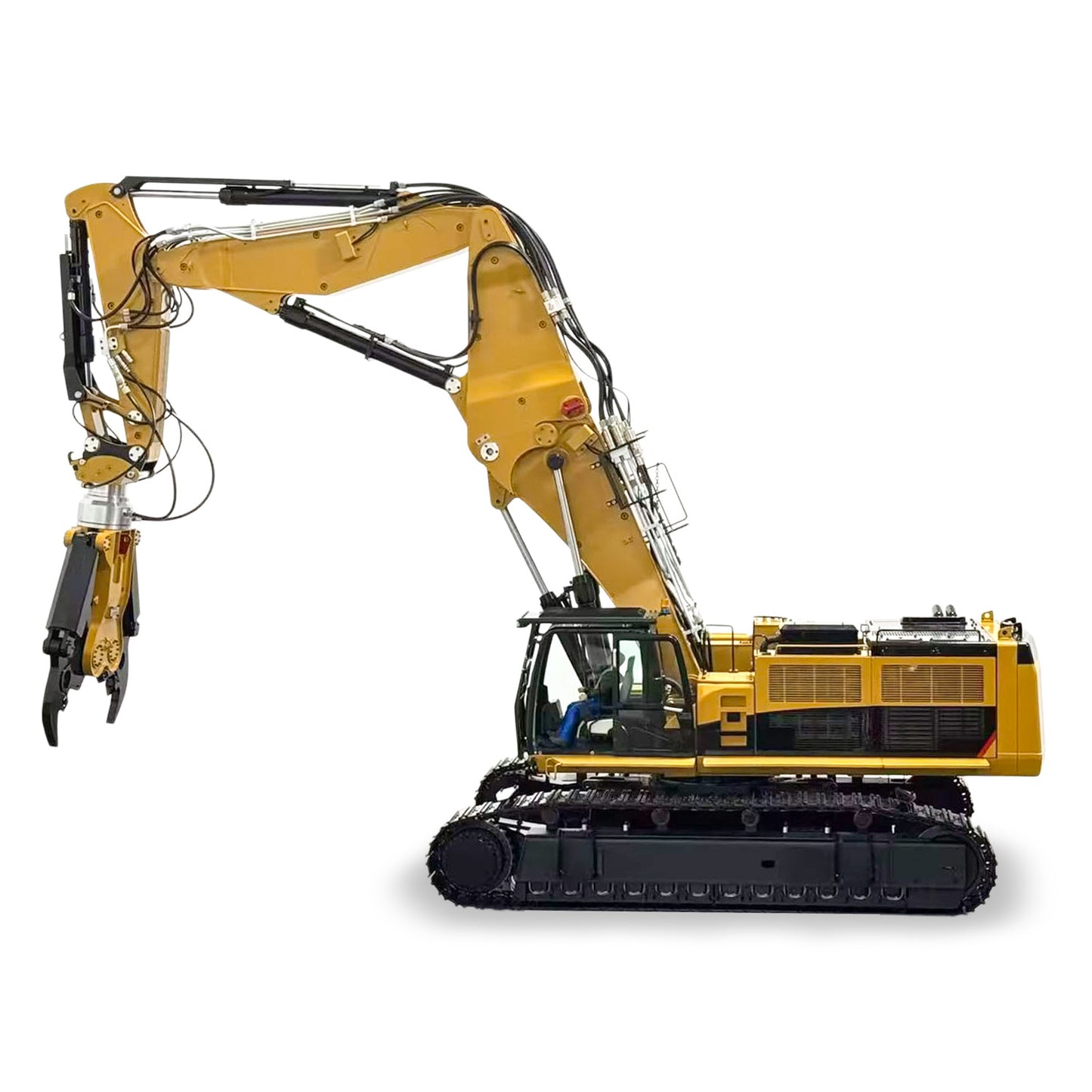 1/14 Metal Remote Control Hydraulic Tracked Excavator 385CF RC Digger Brushless Motor Light System Flysky PL18EV LITE Radio