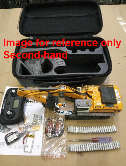 Second Hand Fast Free Shipping for EU 1/50 RC Excavator K970 Engineering Vehicle Remote Control Electric Lifting Digger Metal Bucket Tracks Light Sound RTR Battery