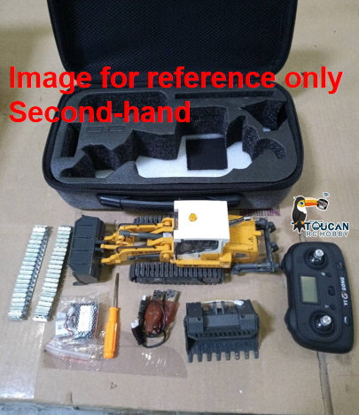 Second Hand Fast Free Shipping for EU 1:50 RC Electric Lifting Tracked Loader LR636 2.4G Construction Vehicle Metal Bucket Tracks Ripper RTR Model Light Sound Battery