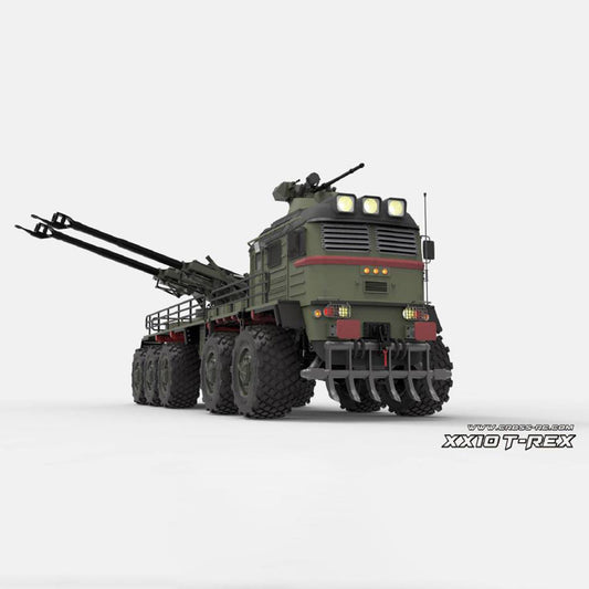 CROSSRC 1/12 10X10 RC Military Truck XX10 T-REX Unpaint Unassembled Remote Control Armored 2-speed Transmission Horn Sound Effect