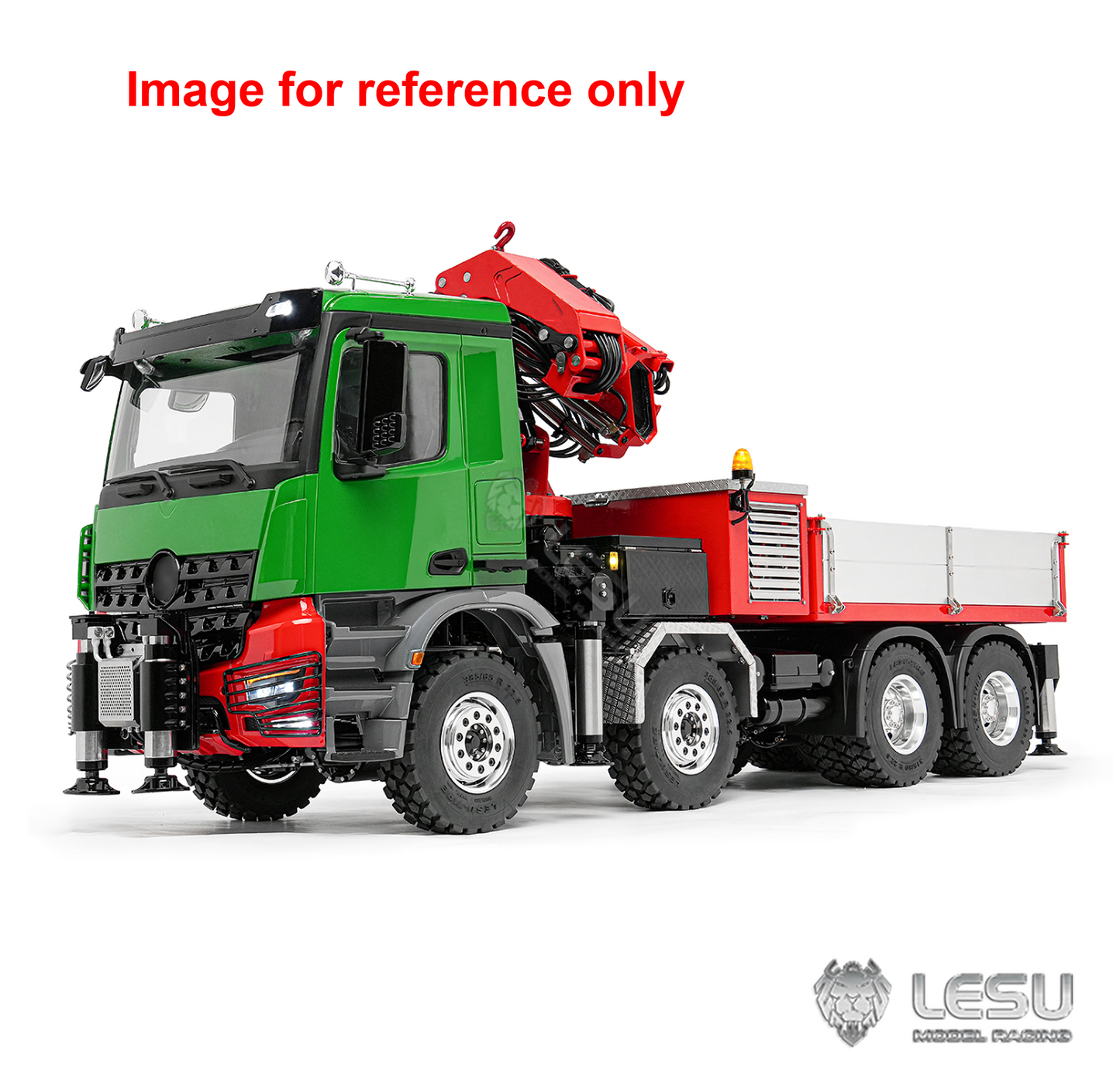 LESU 3363 1/14 Metal RC Hydraulic Crane Truck Z0080 8X8 Axle Diff Lock 3Speed Remote Control Lorry 7CH Valve 6 Outriggers Light Sound