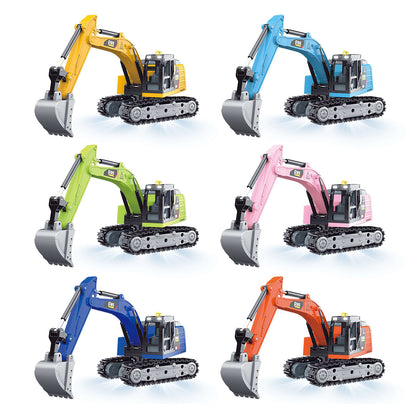 HG4-301 1/64 Alloy Electric RC Tracked Excavator Ready to Run Light Sound Unit Remote Control Digger Battery Multi Color Model