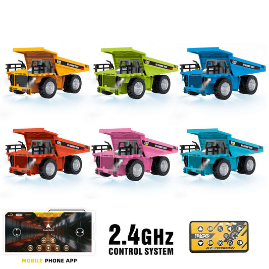 1/64 Remote Control Dumper HG4 431 Alloy Plastic Construction Vehicle Electric Lifting RC Tipper Desktop Model Collection Gift