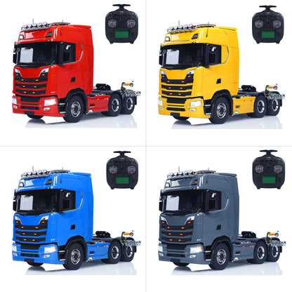 770S 1/14 6X6 RC Tractor Truck Liftable Rear Axle Wheel Hub Reduction Differential Locks Hobbywing ESC Flysky ST8 Light System