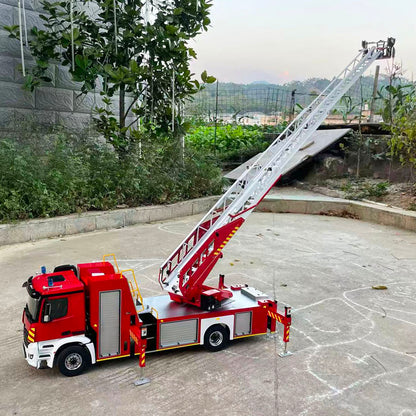 2Speed 1/14 4*4 Metal Chassis Electric Remote Control Lift Ladder Fire Truck RC Model Vehicle ST8 Radio No Battery Charger
