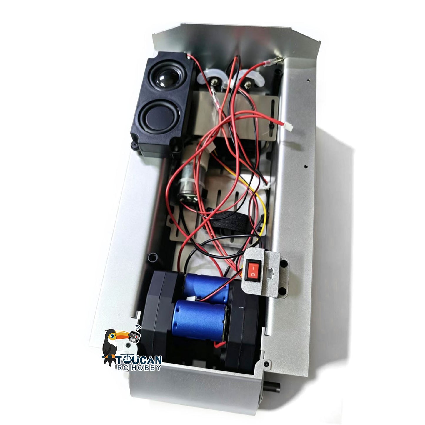 Metal Chassis Smoke Unit Gearbox Power Blue Motor Speaker Switch for Henglong 1/16 RC Battle Tank 3898 USA M4A3 Sherman Model