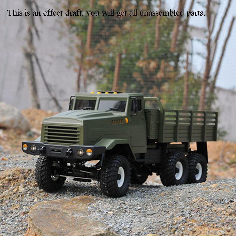 CROSSRC Model 6*6 1/12 KC6E Remote Controlled Emulated Truck Off Road Military CarKIT Motor Metal Hubs Motor Light System