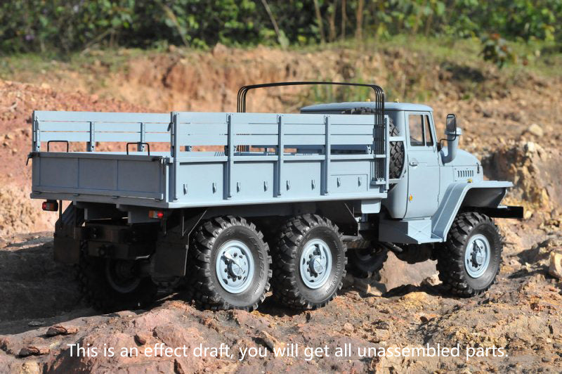 CROSSRC 1/12 UC6 6*6 KIT Radio Controlled Car Truck Military Off-Road Vehicle Emulated Model 35T Motor Metal Axles Hubs