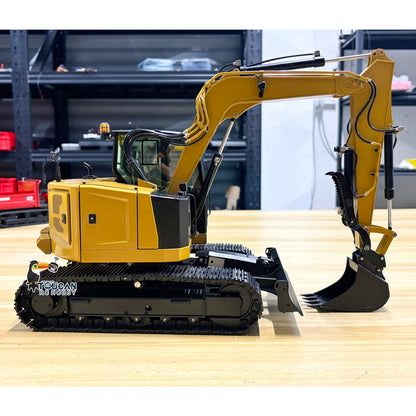 Metal 1/14 C308 Radio Control Hydraulic Excavator 4Valve RC Digger Engineering Vehicle Flysky ST8 Radio Lights Battery Assembled