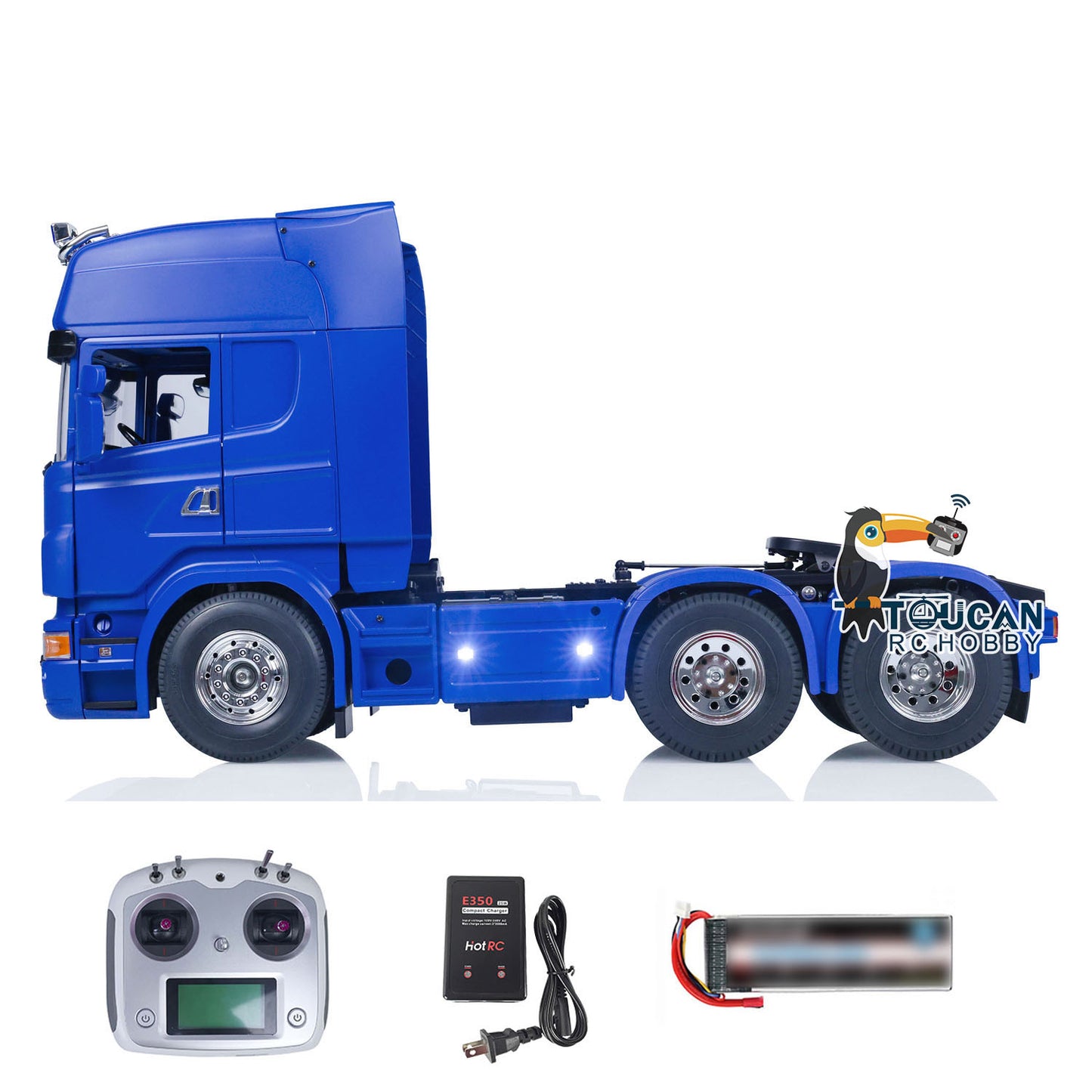6X4 RC Tractor Truck 1/14 Flysky I6S RTR Remote Control Car Sound Light Battery