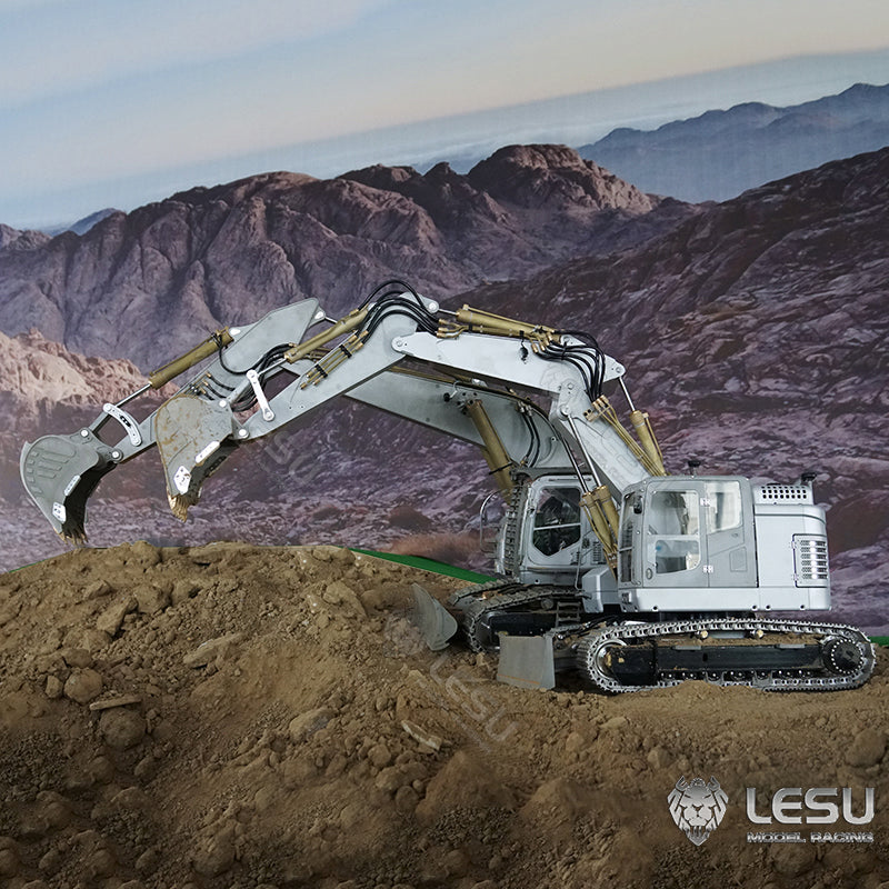 LESU AOUE ET26L 1/14 Metal RC Hydraulic Excavator B0012 Remote Controlled Construction Vehicle Light System Simulated GPS for DIY Hobby Collectors
