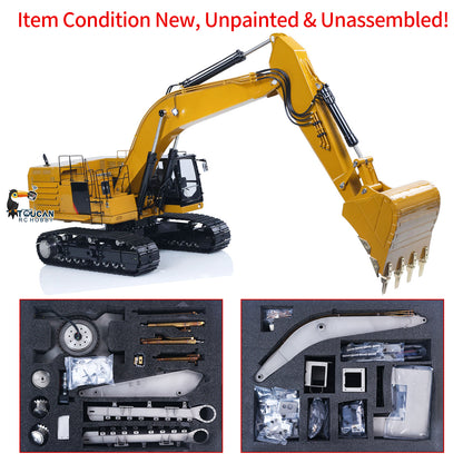 TOUCAN RC HOBBY LESU C374F 1/14 Metal RC Hydraulic Excavator B0001 RTR/PNP/KIT Remote Control Digger with Hobbywing Brushless ESC 6CH Brass Valve Light System