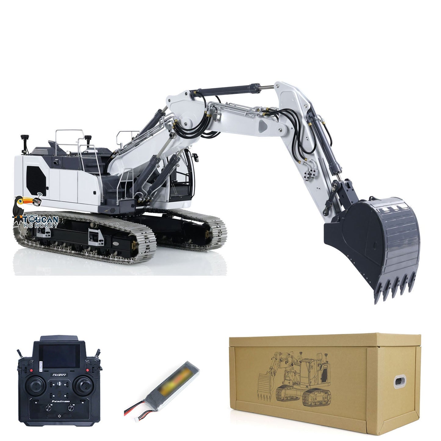 LESU LR945 1/14 3-arm RC Hydraulic Equipment Metal Excavator Remote Control Digger Electric Vehicle Kits PNP RTR Optional Versions