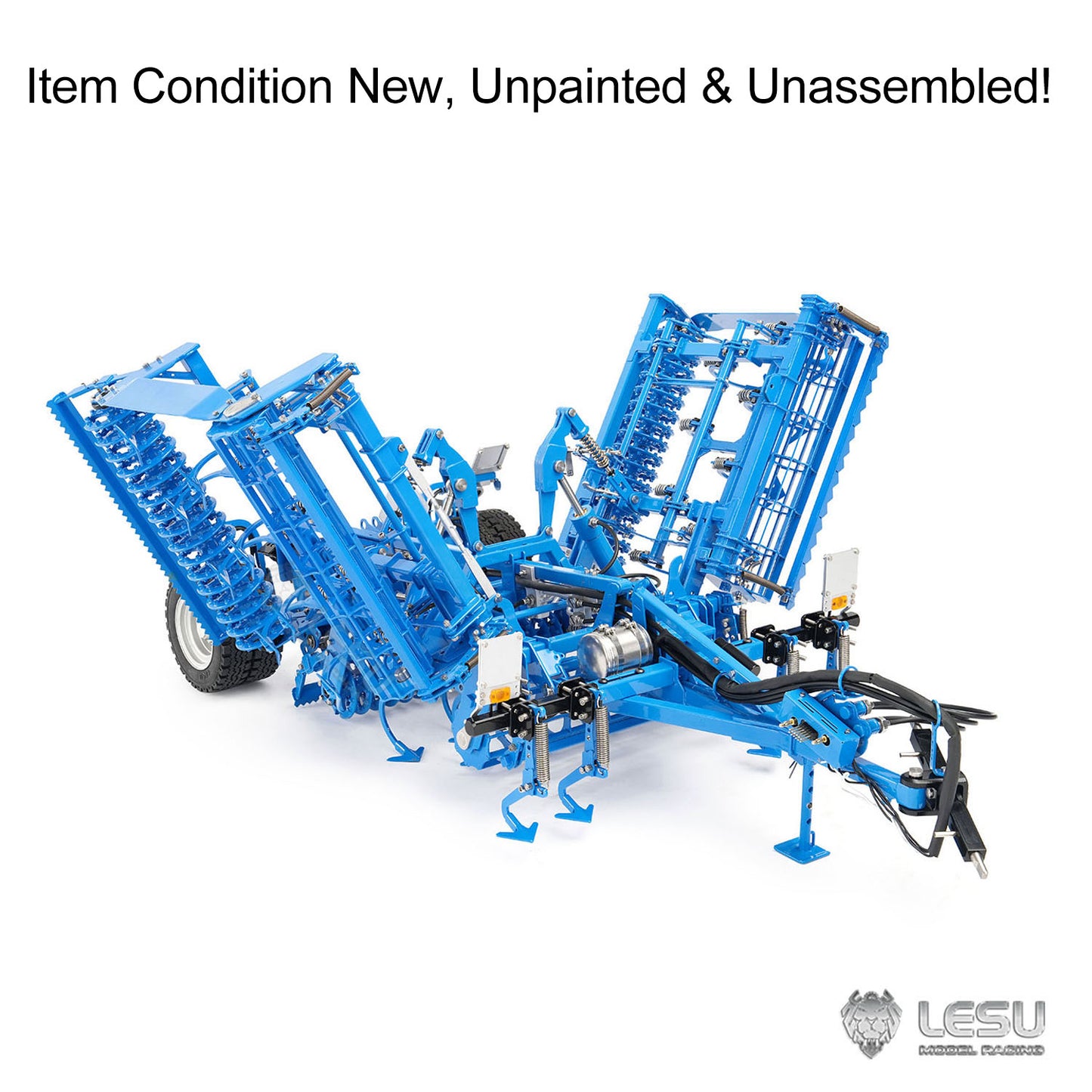 K500 Metal Seedbed Pre-sowing Soil Preparation Machine KIT Plough for LESU 1/14 RC Hydraulic Tractor Car 1050 Agricultural Truck