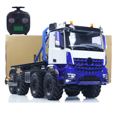 2.4G 2Speed Off Road Truck 1/14 RC Rock Crawler BZ 3363 8*8 Radio Control Flatbed Car Rotating Light Metal Chassis Sound Battery