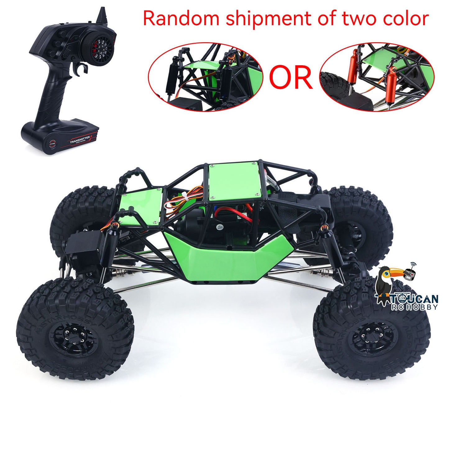 RTR 8504 RC 1/10 Electric RC Off-road Vehicle 4X4 Remote Control Rock Crawler Metal Shock Absorber Drive Shaft 540 Brushed Motor