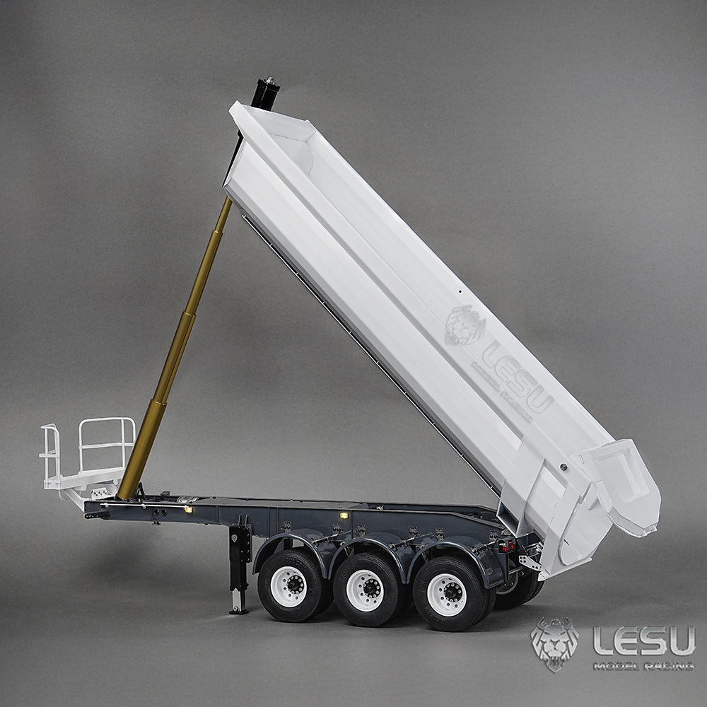 Metal LESU 3Axles 1/14 Hydraulic Dump Trailer A0045 for RC Tractor Truck Vehicle Model DIY TAMIYA Unassembled Unpainted