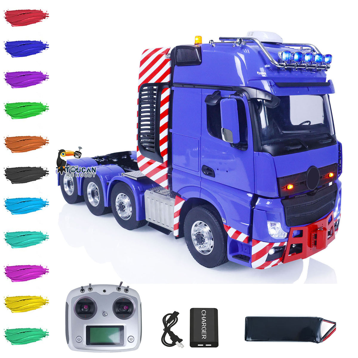 TOUCAN RC HOBBY 1/14  8X8 RC Tractor Truck 3-speed Transmission Remote Control Car Model