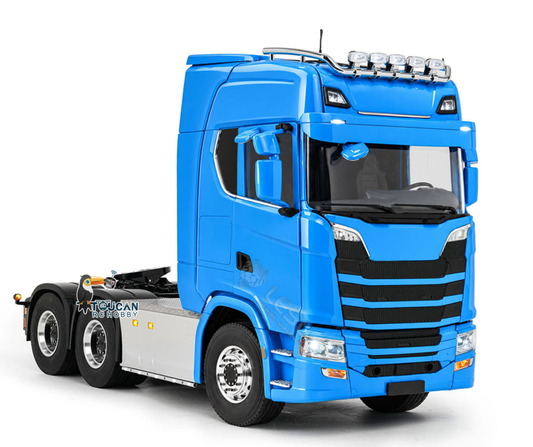 TOUCAN RC HOBBY Z0070 LESU 1/14 6x6 Radio Control Tractor Truck Metal Chassis 3Speed Gearbox Differential Lock Remote Control Lorry Car Light Sound