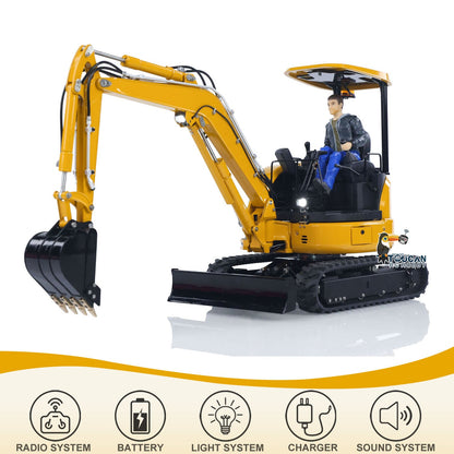 Customized LESU PC30 B0003 Upgraded Ver 1/14 RC Hydraulic Excavator Metal Radio Controlled Digger Model Frsky X14 Radio Sound Light Battery