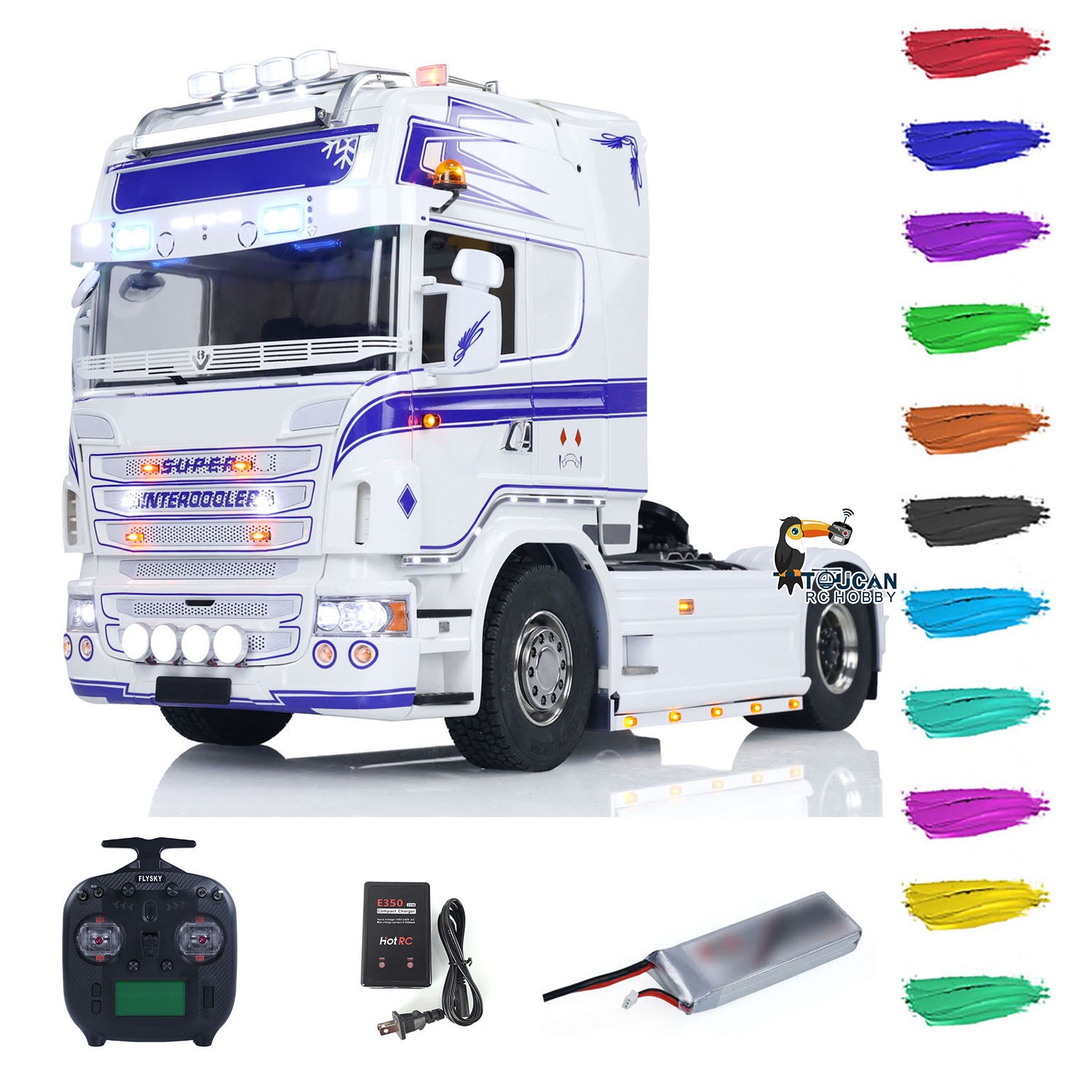LESU Metal Chassis 4X4 1/14 RC Tractor Truck DIY Customized