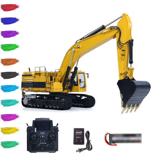LESU C374F 1/14 Metal Hydraulic RC Excavator RTR Remote Control Heavy Digger Model Paladin PL18EV LITE 6CH Valve Sound Light