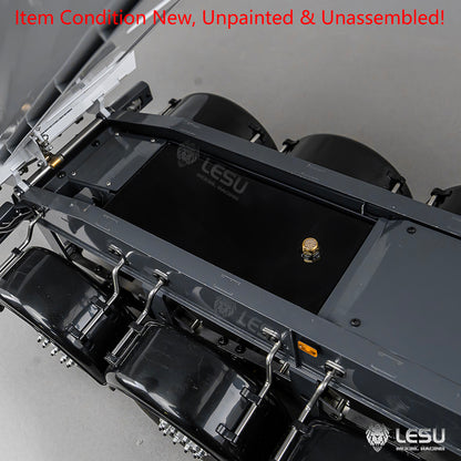 LESU A0069 1/14 Metal RC Trailer with Electric Legs Taillight Clearance Lamp for RC Tractor Truck Construction Vehicle Enthusiast