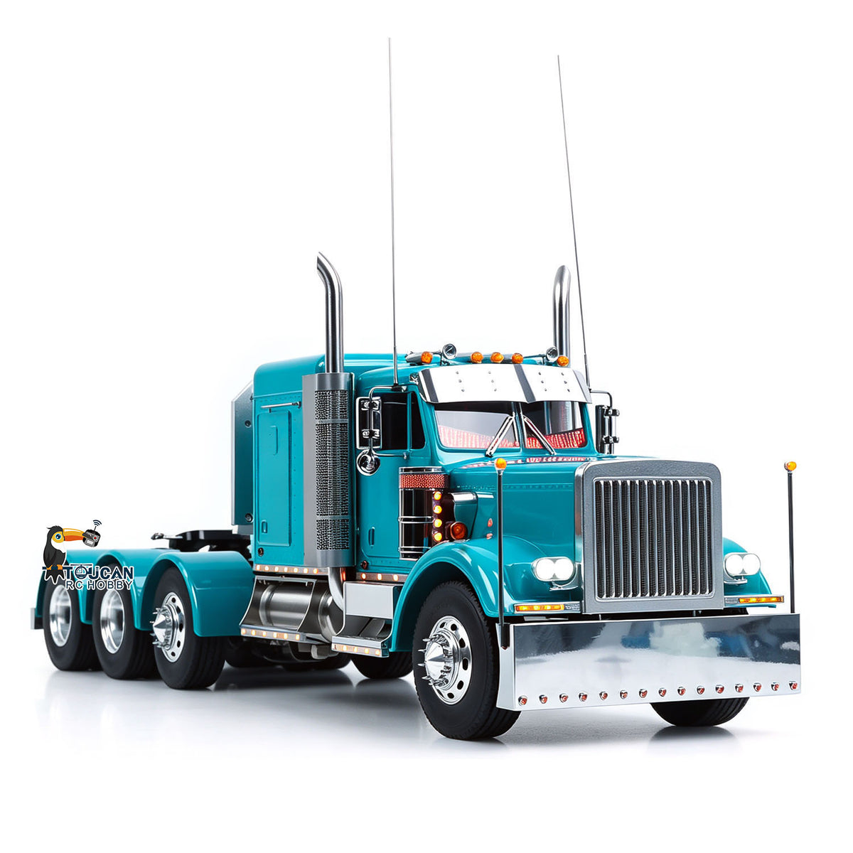 TOUCAN RC HOBBY  56344 Grand Hauler 1/14 RC Tractor Truck RTR 8X6 Metal Chassis Lorry Vehicle Brushless Motor ESC Mid Lift Axle Lock Smoke Radio Controller