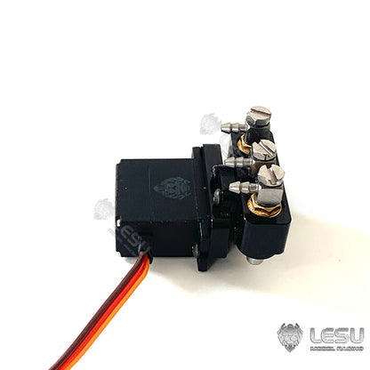 LESU Metal Hydraulic Switch Valve 1524/Lock Valve 1538 comes with 1PC Servo for 1/14 RC Excavator Loader Bulldozer Remote Control Construction Vehicles Trucks DIY Model