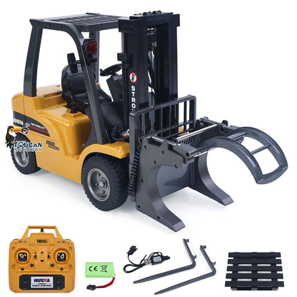 US Stock HIUNA 577 1/14 Electric Lifting Remote Control Forklift Model RC Construction Vehicle Battery Light Sound Effect Battery