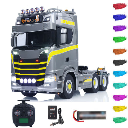 In Stock TOUCAN 1/14 RC Tractor Truck 770S RTR 3Speed Lorry 6X6 Metal Chassis Axle Locks Smoke Sound Light Chassis Suspension ST8 Battery