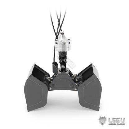 LESU Metal Wood Clamp A0056/Clamshell Bucket A0062 for 1/14 RC Hydraulic Crane Truck DIY Model for Scale Model Enthusiast Indoor
