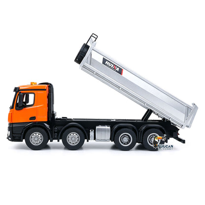 TOUCAN RC HOBBY HUINA 1/14 Metal Remote Control Dump Truck 1536-1 8X8 Electric Lifting RC Tipper Finished Model RTR Light Sound Effects Battery
