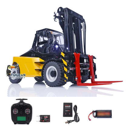 LESU AOUE LD160S 1/14 Metal Hydraulic RC Forklift FlySky ST8 Remote Controller and SR12 Receiver 6 Ways Reversing Valve Sound Light System