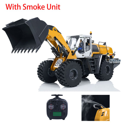 XDRC Metal 1/14 RC Hydraulic Equipment Loader 580 Remote Controlled Engineering Vehicle DIY Model Smoke Sound Light