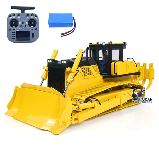 US Stock Metal 1/12 RC Hydraulic Bulldozer D155AX RTR Heavy Dozer Model 7 Way Valve 1.0L Oil Pump 5 Plows Radio Master TX15 Radio Battery