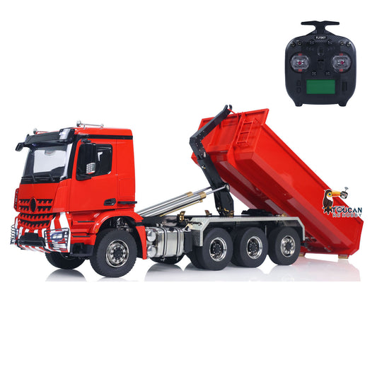 TOUCAN RC HOBBY LXY 1/14 8x8 RC Hydraulic Roll On Off Full Dump Truck Remote Control Dumper Car Simulation Model PNP Version Light Sound System