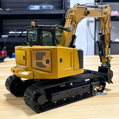Metal 1/14 C308 Radio Control Hydraulic Excavator 4Valve RC Digger Engineering Vehicle Flysky ST8 Radio Lights Battery Assembled