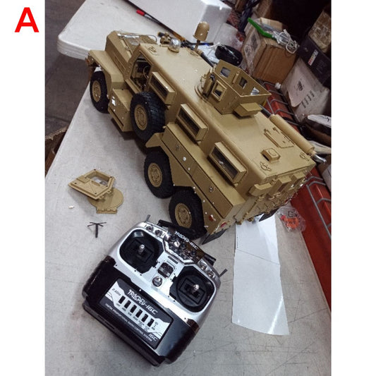 US Stock 1/12 6*6 6x6 MRAP RC Vehicle 16CH Radio Explosion Proof Car ESC Motor Painted DIY Hobby Model 647*232*293mm
