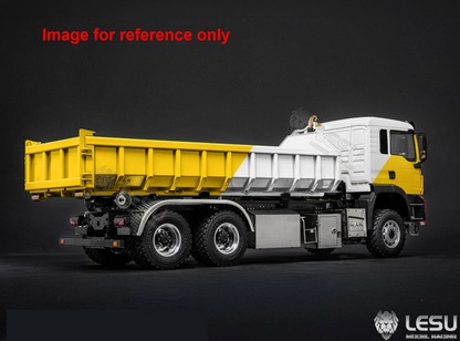 LIMITED-TIME SALE IN Stock LESU Z0102 1/14 Hydraulic RC Roll On Off Dump Truck 6x6 Folding Hooklift Carrier with 5CH Valve 3 Speed Gearbox Differential Lock Sound Light
