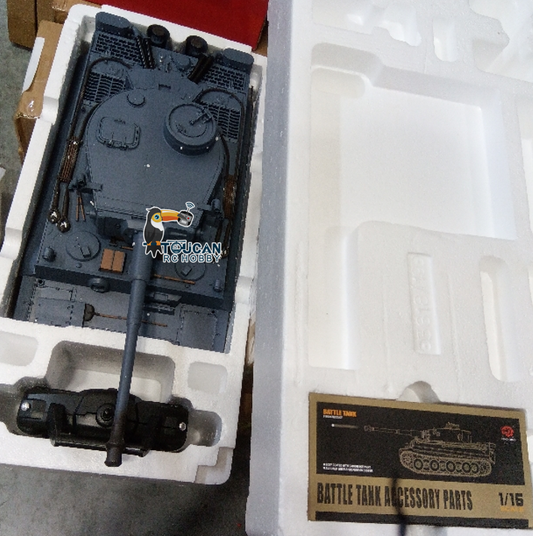Free Shipping Second Hand US Stock 2.4Ghz Henglong 1/16 Scale 7.0 Plastic Ver German Tiger I RTR RC Tank 3818 Model