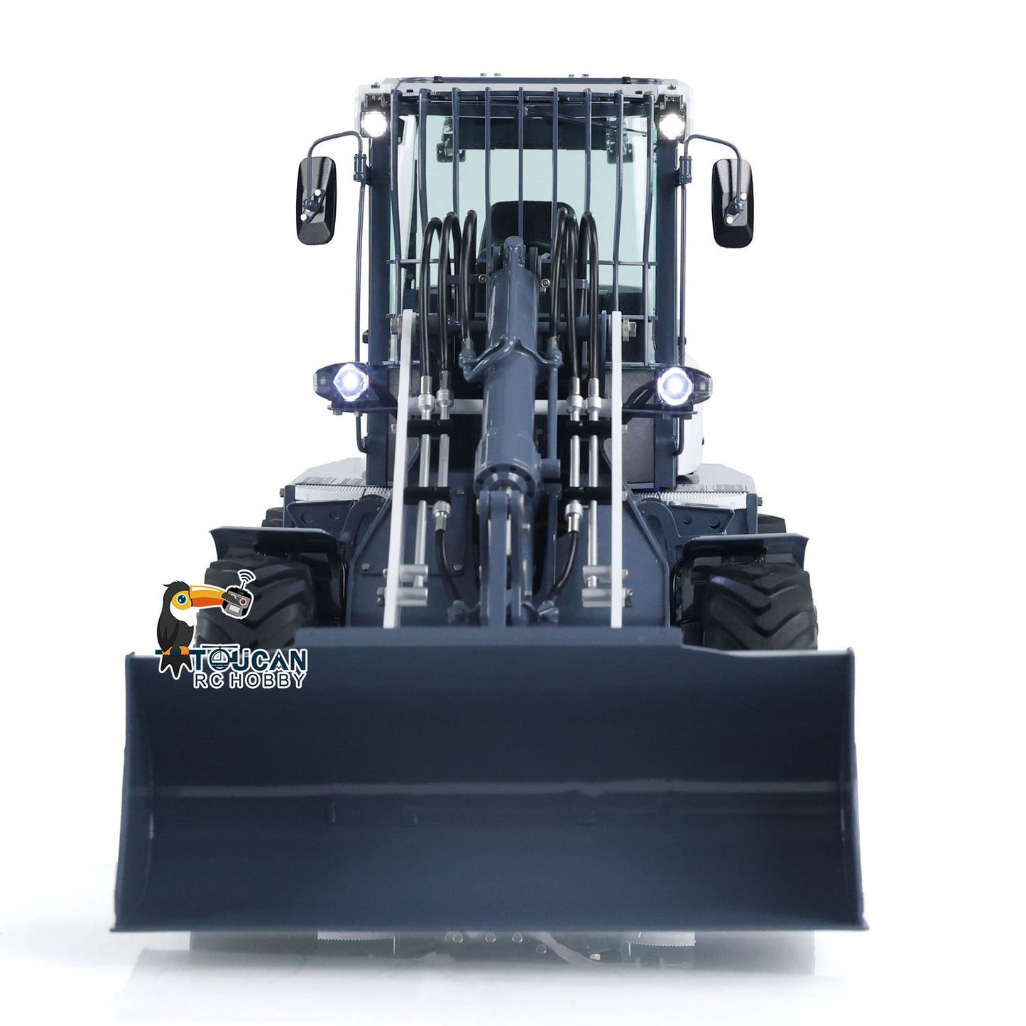 LESU AOUE MCL8 1/14 4X4 Metal Hydraulic RC Wheel Loader A0015 RTR Towing Hook I6S Radio Controller 4 Ways Valve Rear Axle Differential Lock Sound Light System