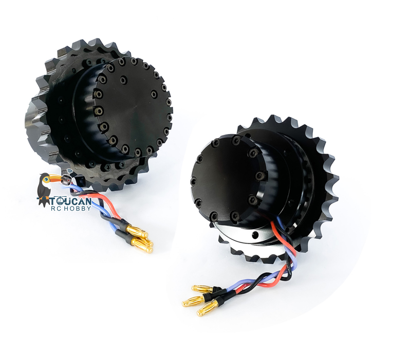 Cut Model 60A Brushless ESC Planet Gear Metal Drive Wheel Brushless Motor for 1/12 1/14 Remote Control Hydraulic Excavator Construction Vehicles LR914