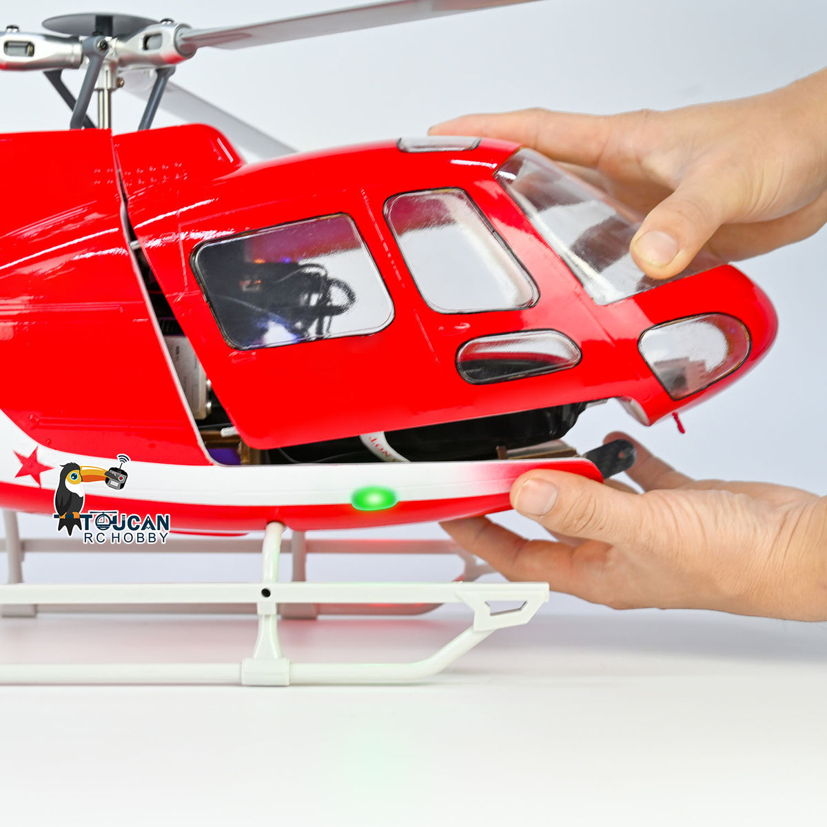 TOUCAN RC HOBBY FLYWING AS350 Remote Control Helicopter RC Aircraft Model One Click Return Brushless Motor RTF Flysky I6S Radio Battery Charger