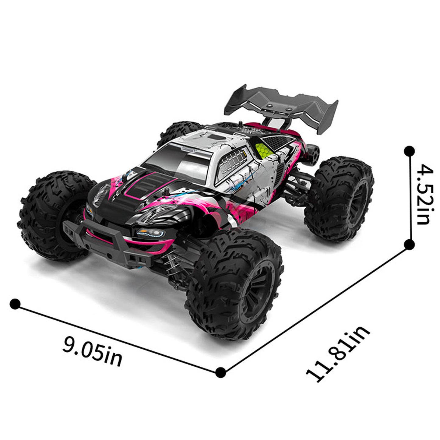 1/16 RC Off Road Car Q117 2.4G Remote Control Four Wheel Drive High Speed Vehicle 70km/h Brushless Motor ESC Lifting Wheel RTR