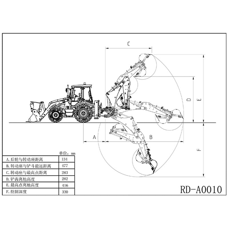 LESU Aoue BL71 1/14 Metal RC Backhoe Loader Excavator A0010 RTR