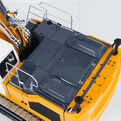 LESU Aoue LR945 1/14 Metal RC Excavator B0017 RTR 7CH Hydraulic Valve 3-Arm Digger PL18EV Lite Remote Controller LED Lights for Hobby Collectors
