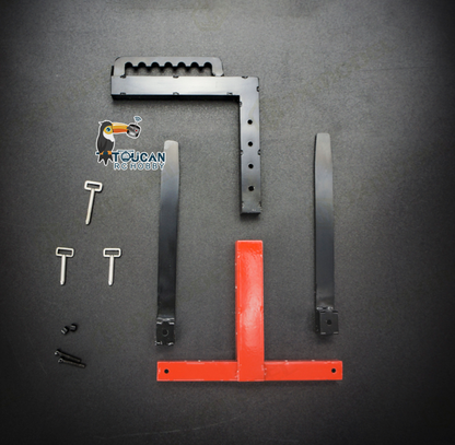 JXModel Metal Operation Cage Fork Telescopic Spreader Cargo Bucket for 1/14 RC Hydraulic Crane Truck F1650 F1650-TD DIY Parts for Enthusiast