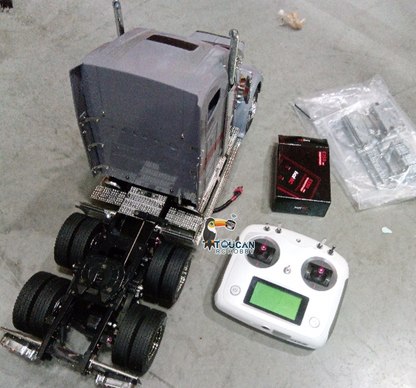 Free Shipping Second Hand US Stock Customized DIY Hauler 56314 6*4 1/14 RC Tractor Truck Remote Control Lorry Car Model Light Sound I6S Radio Battery
